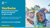 Vacswim - Enrolments close for October Series